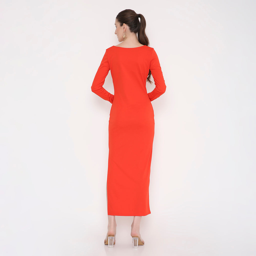 Women Full Lenght Dress | Evening Square Neck
