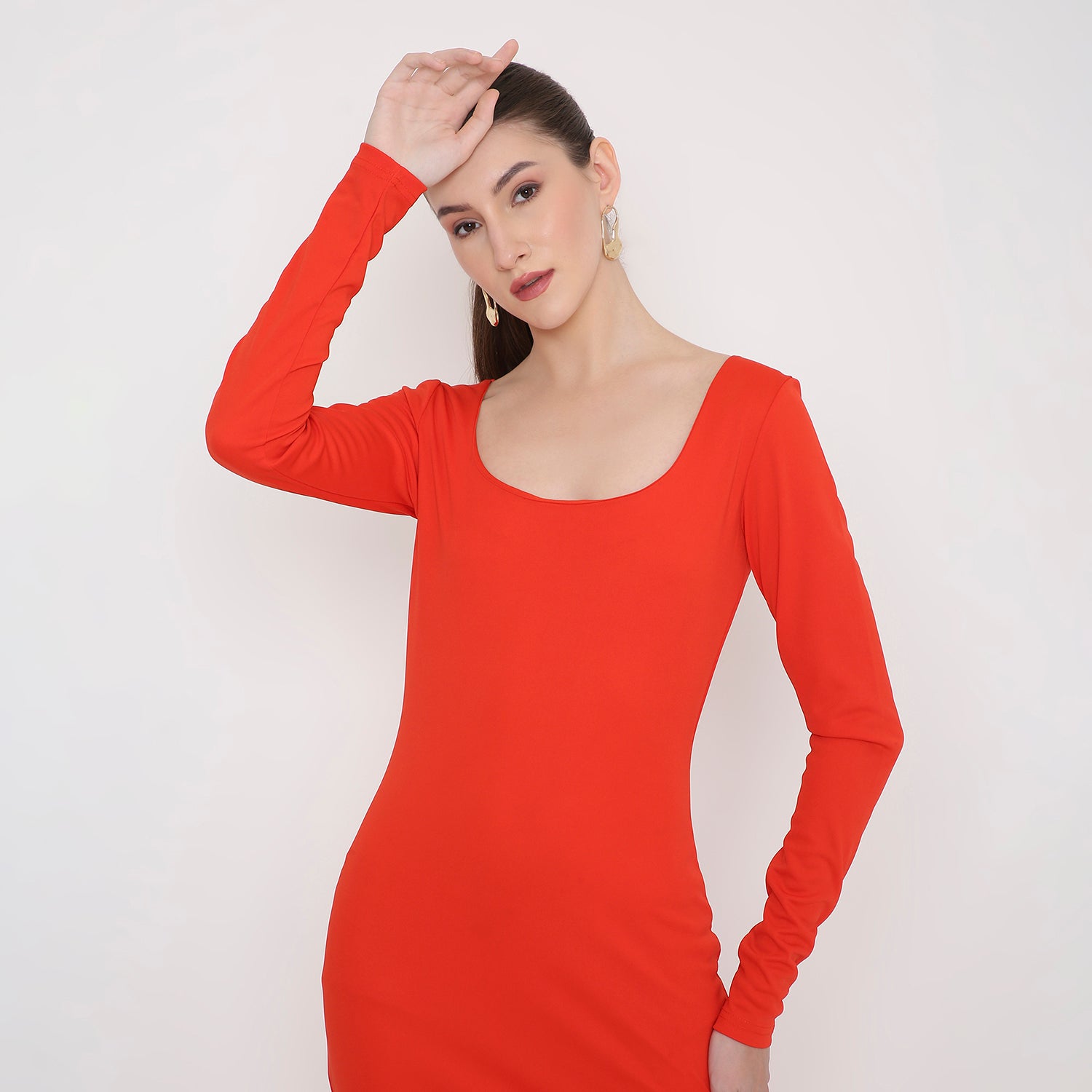 Women Full Lenght Dress | Evening Square Neck