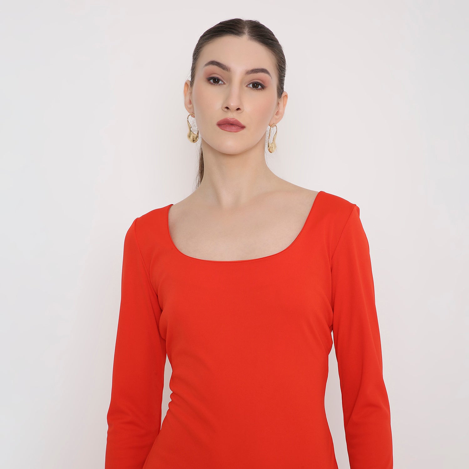 Women Full Lenght Dress | Evening Square Neck