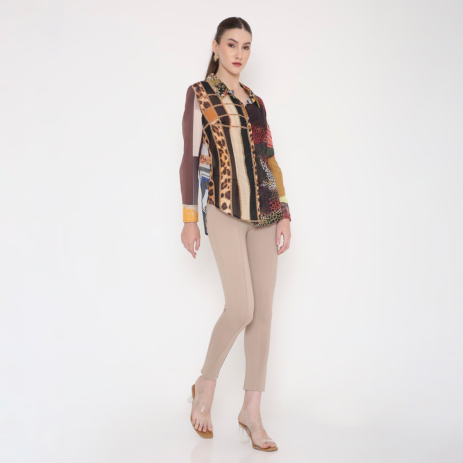 Women Shirt in All Over Lepord Print