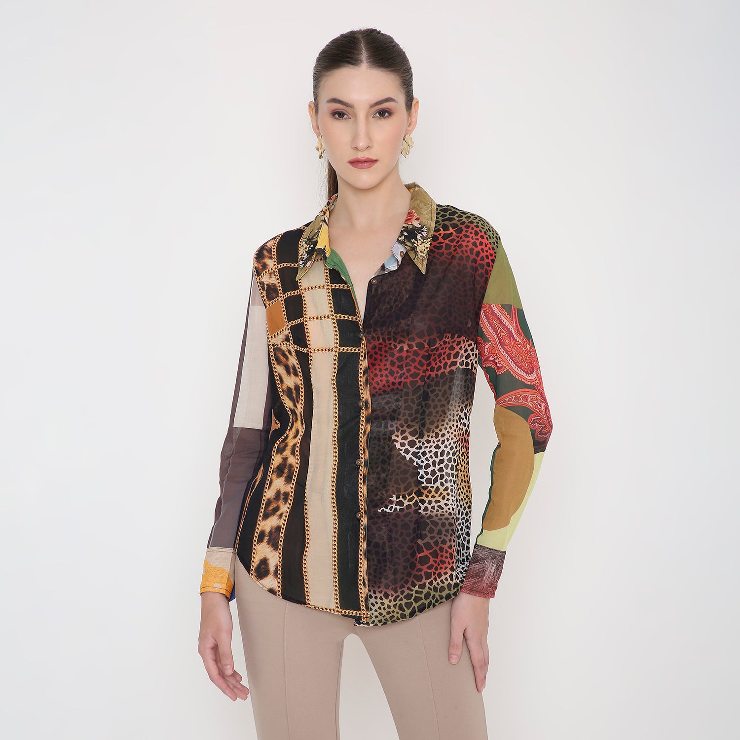 Women Shirt in All Over Lepord Print