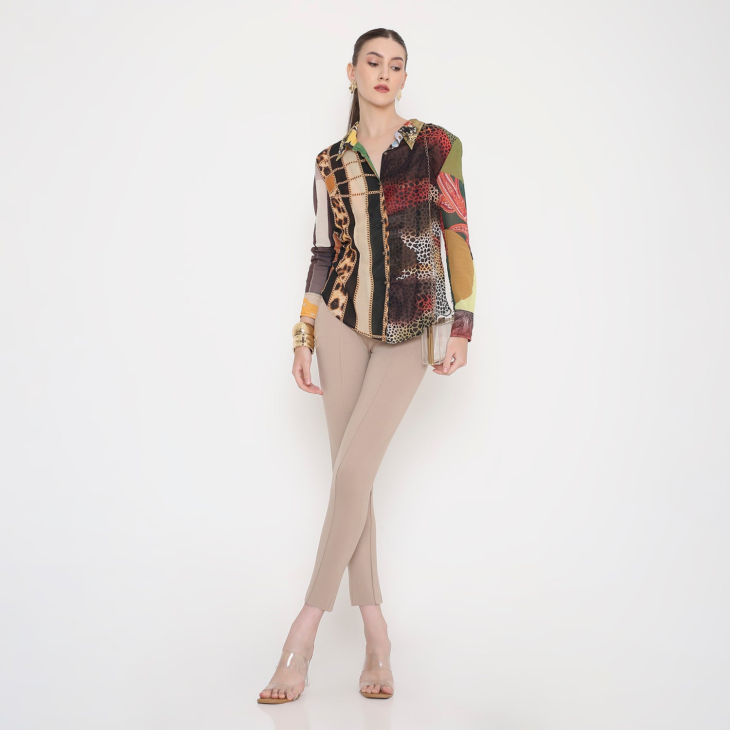 Women Shirt in All Over Lepord Print