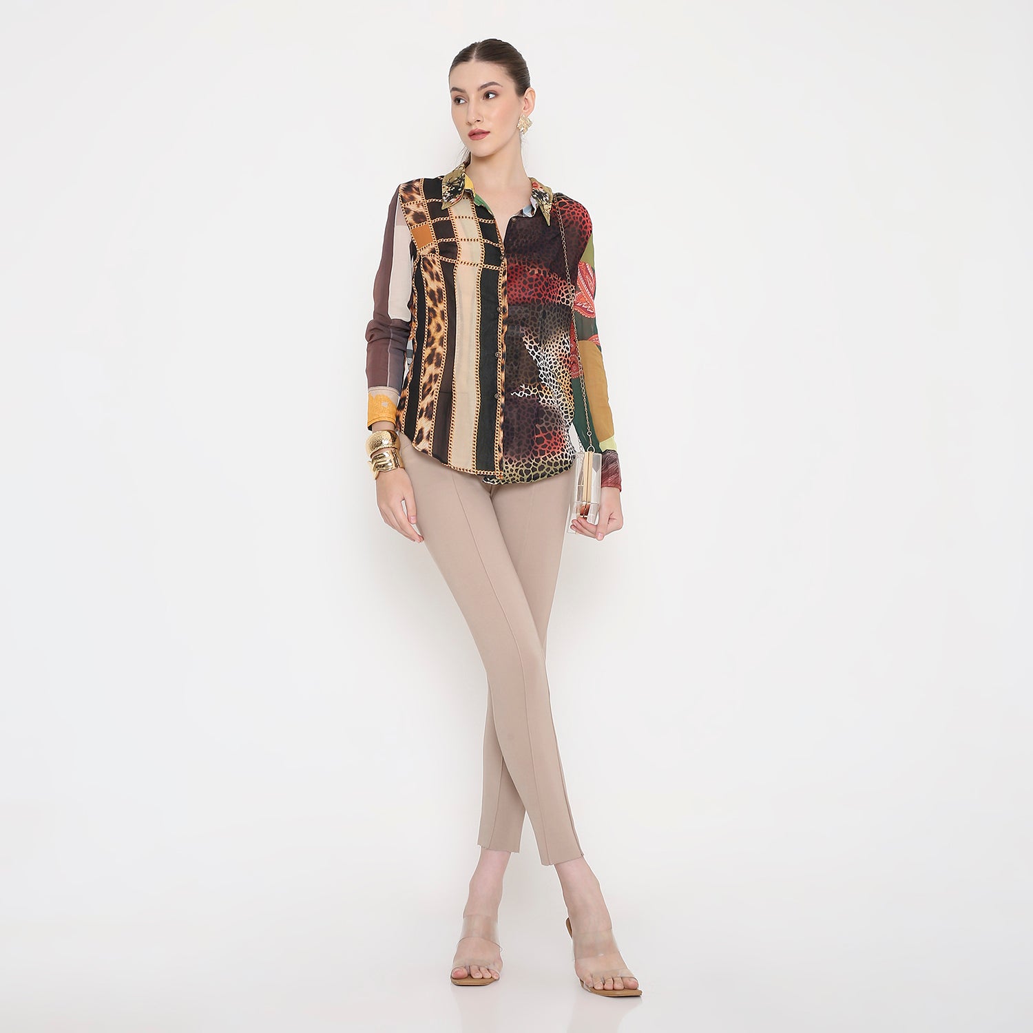 Women Shirt in All Over Lepord Print