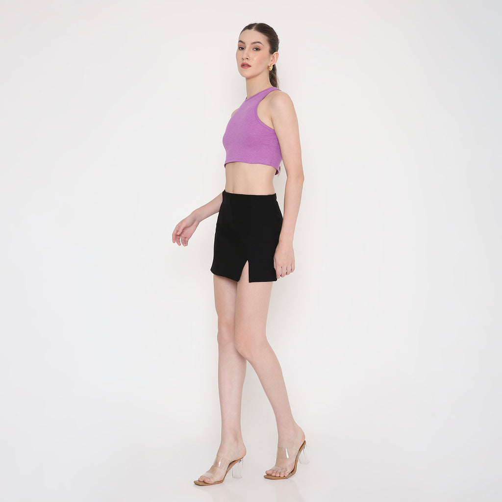 Women Tank Top in Purple Melange