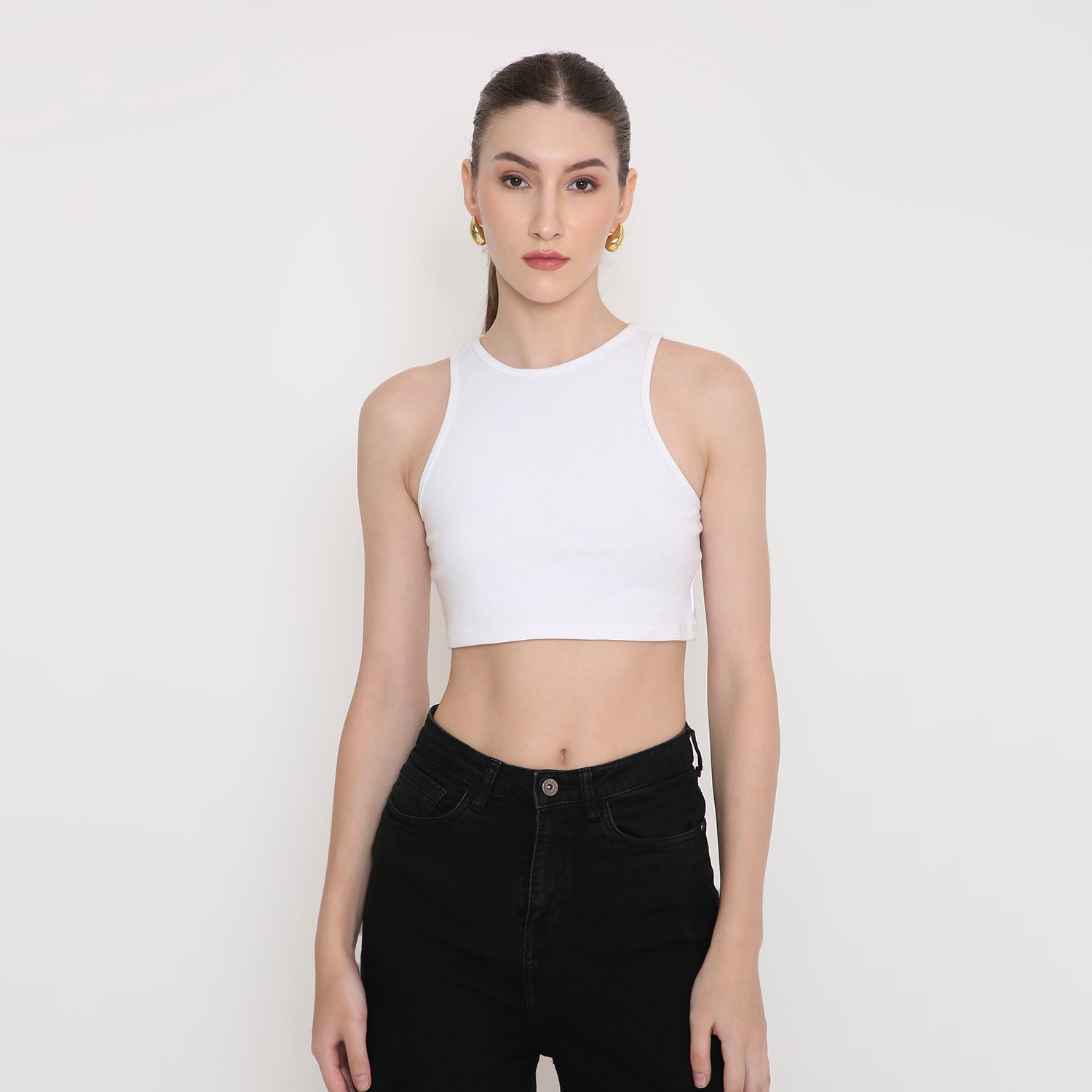 Women Tank Top in White