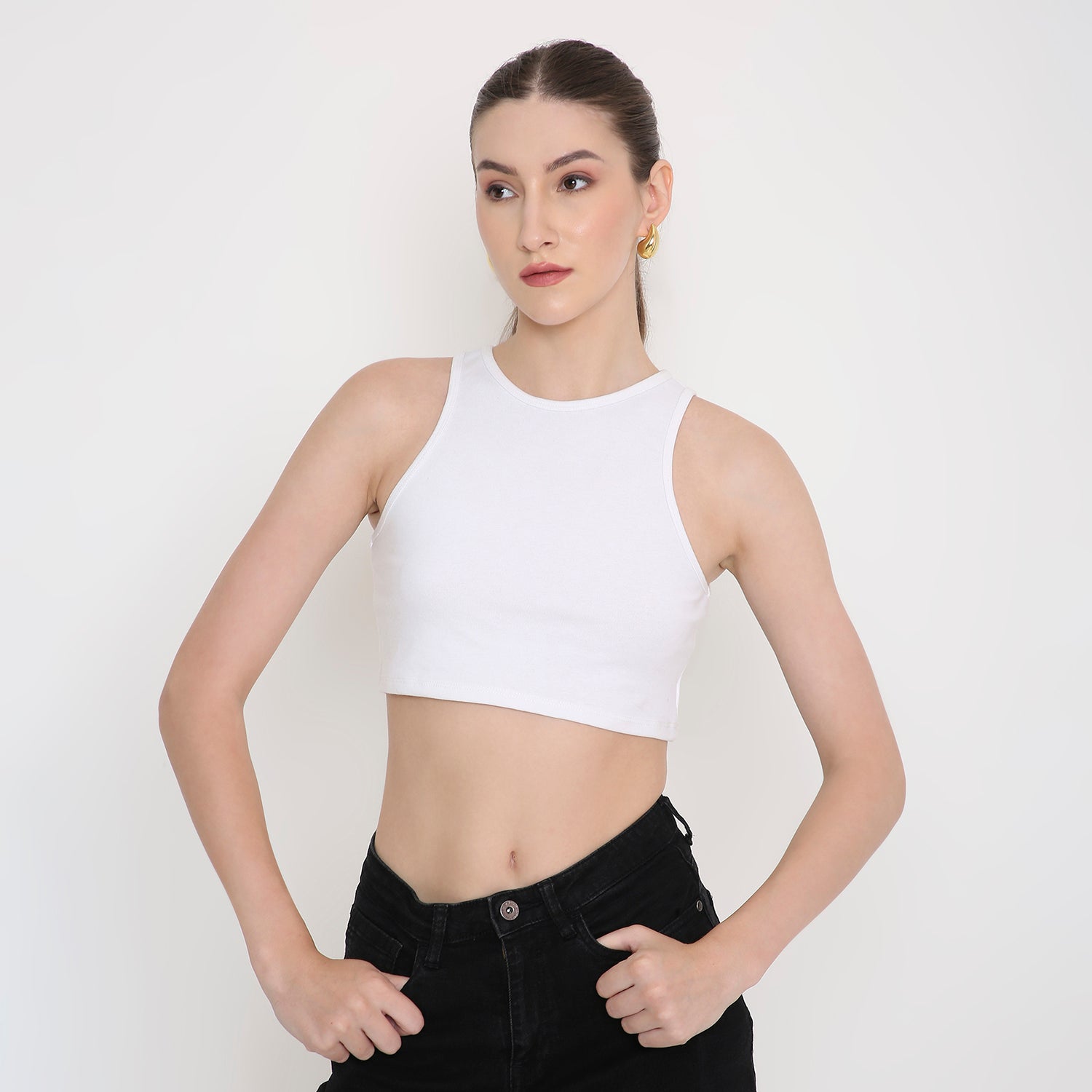 Women Tank Top in White