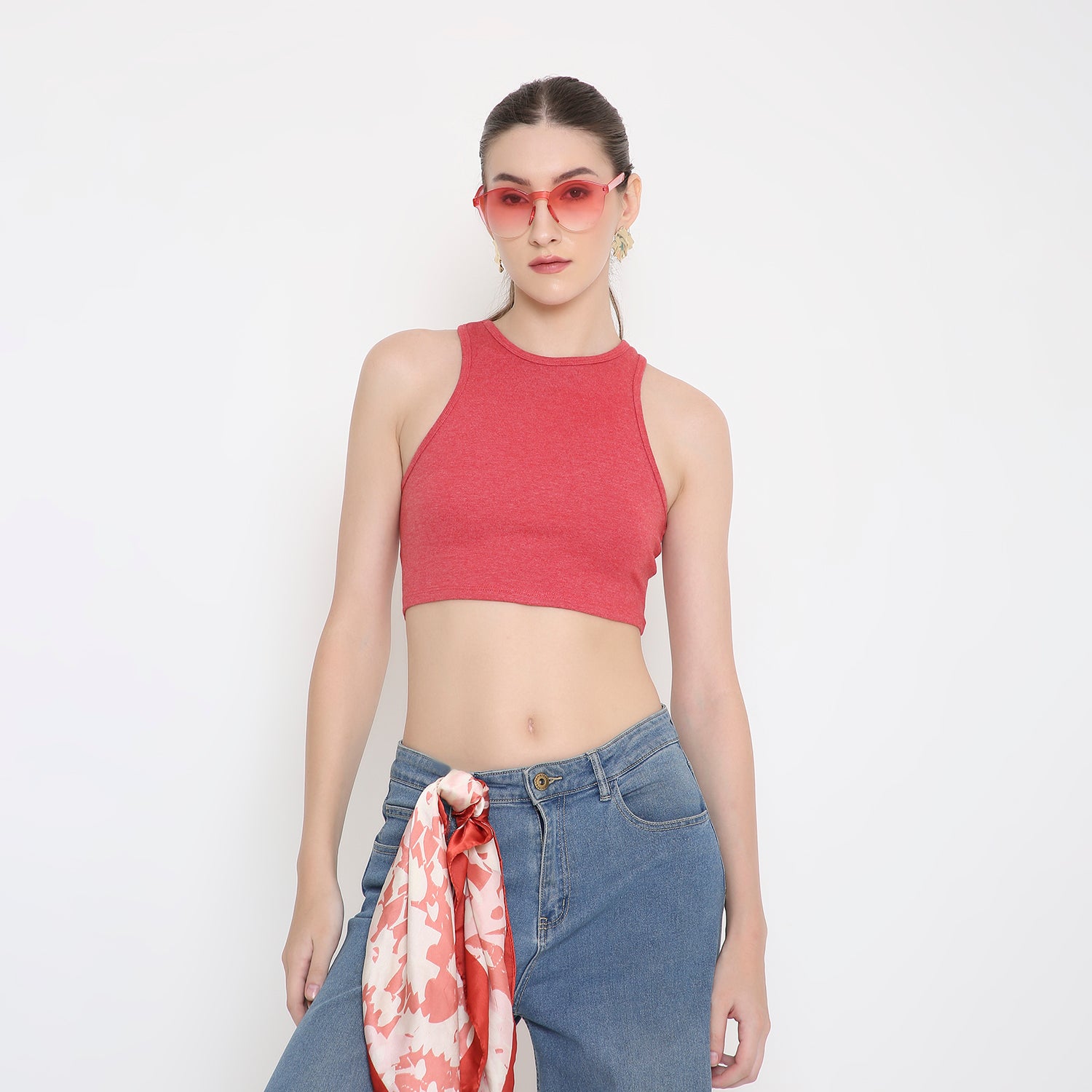 Women’s Tank Top in Red Melange