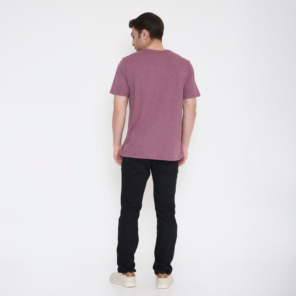 Montreal Classic Print Men's T-shirt in Maroon Melange