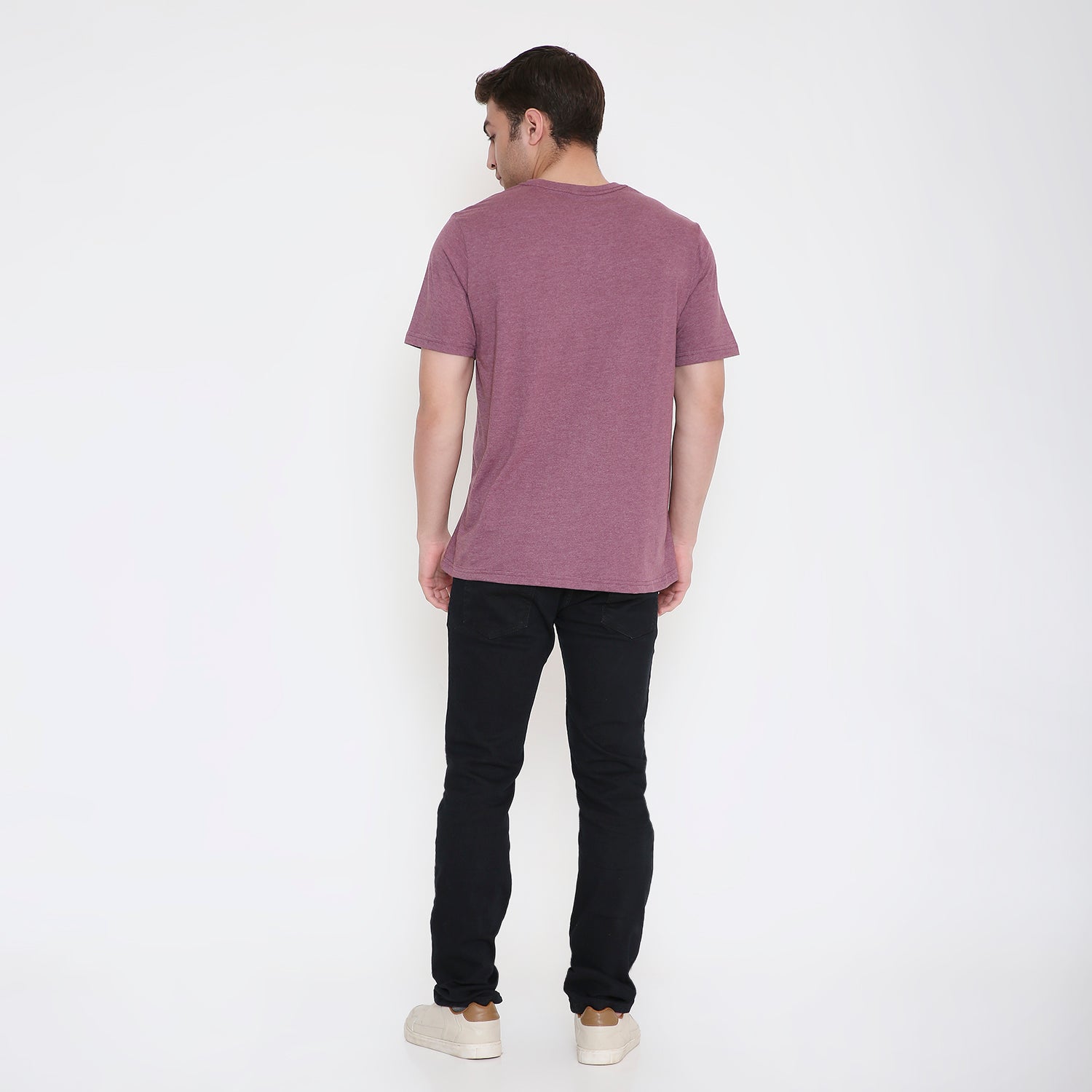 Montreal Classic Print Men's T-shirt in Maroon Melange
