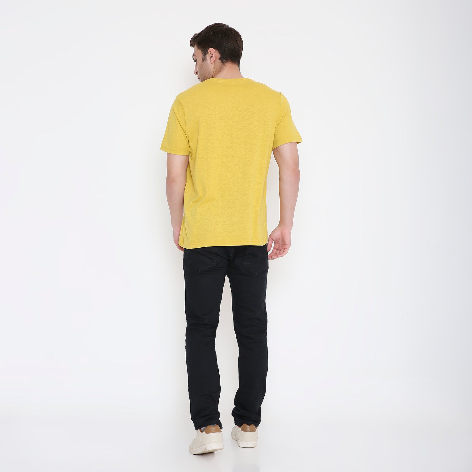 Montreal Classic Print Men's T-shirt in Mustard Slub