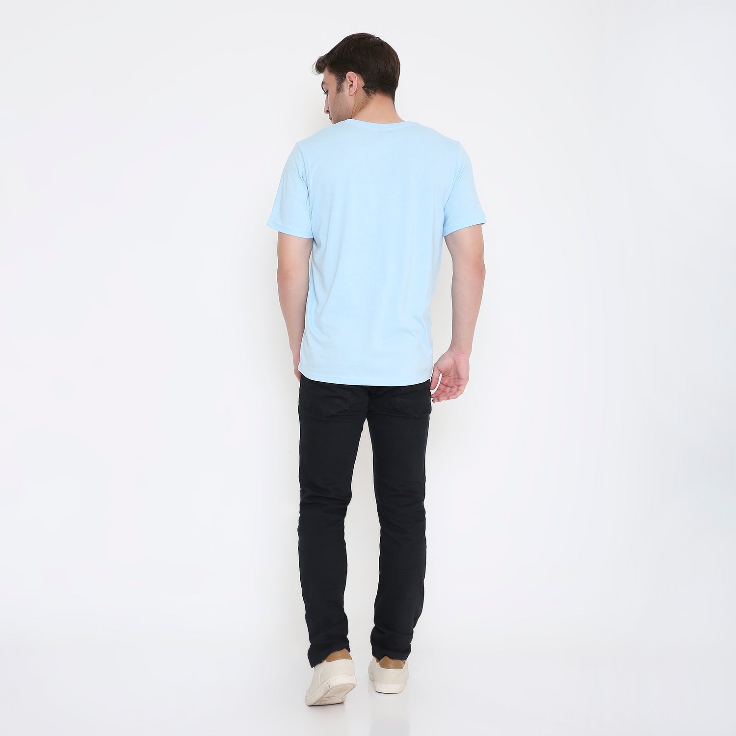 Canada Embroidery T-Shirt in Light Blue Melange