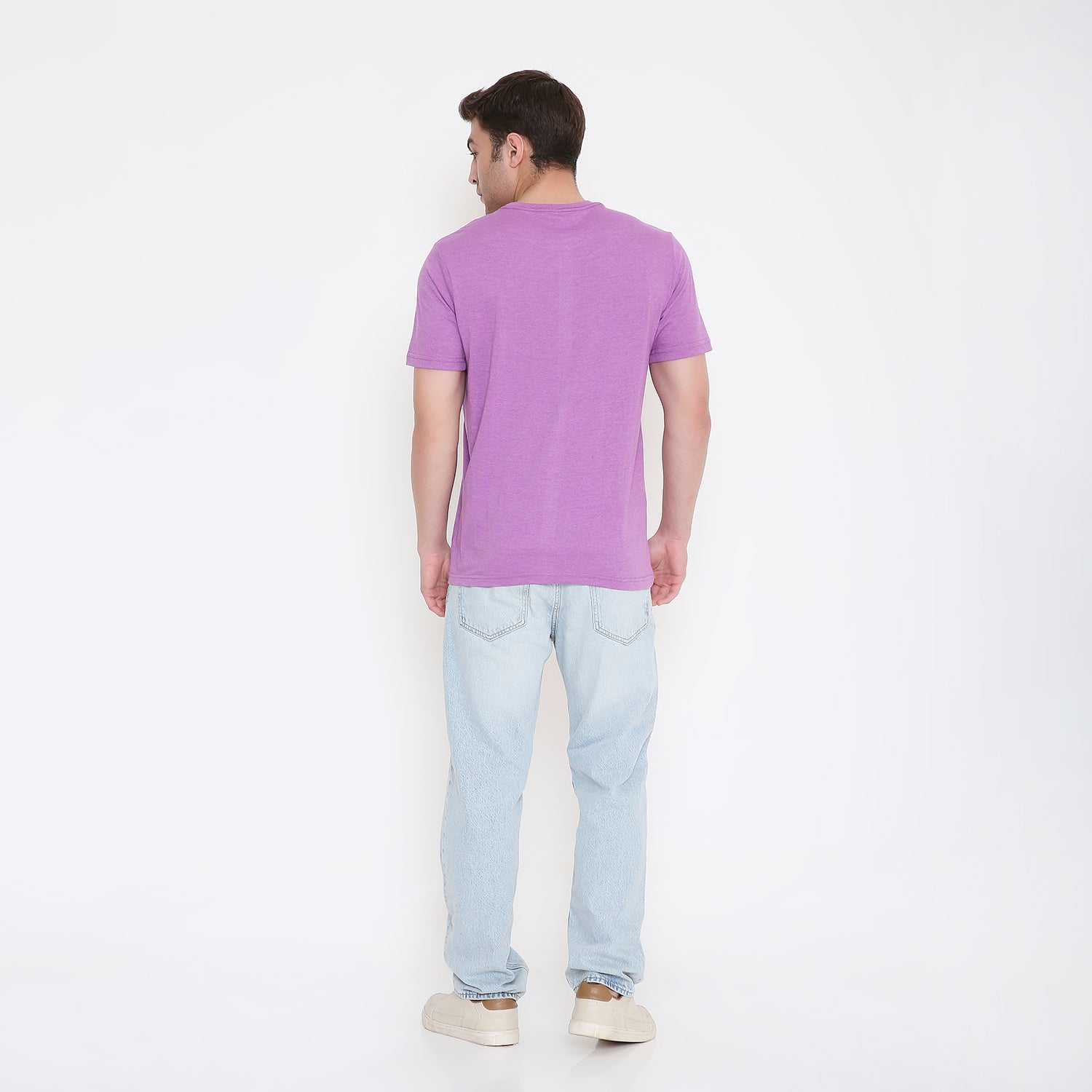 Canada Embroidery T-Shirt in Purple Melange