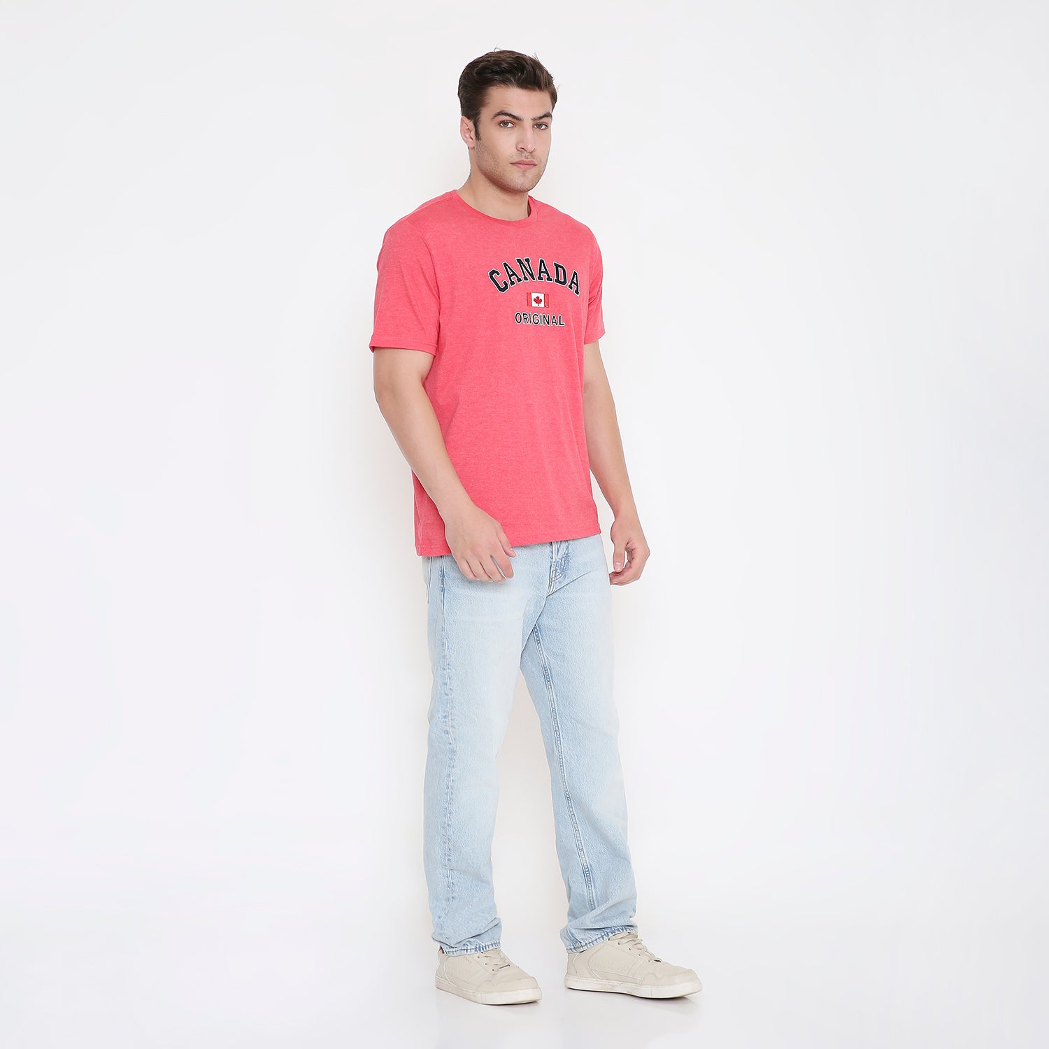 Canada Embroidery T-Shirt in Tomato Red