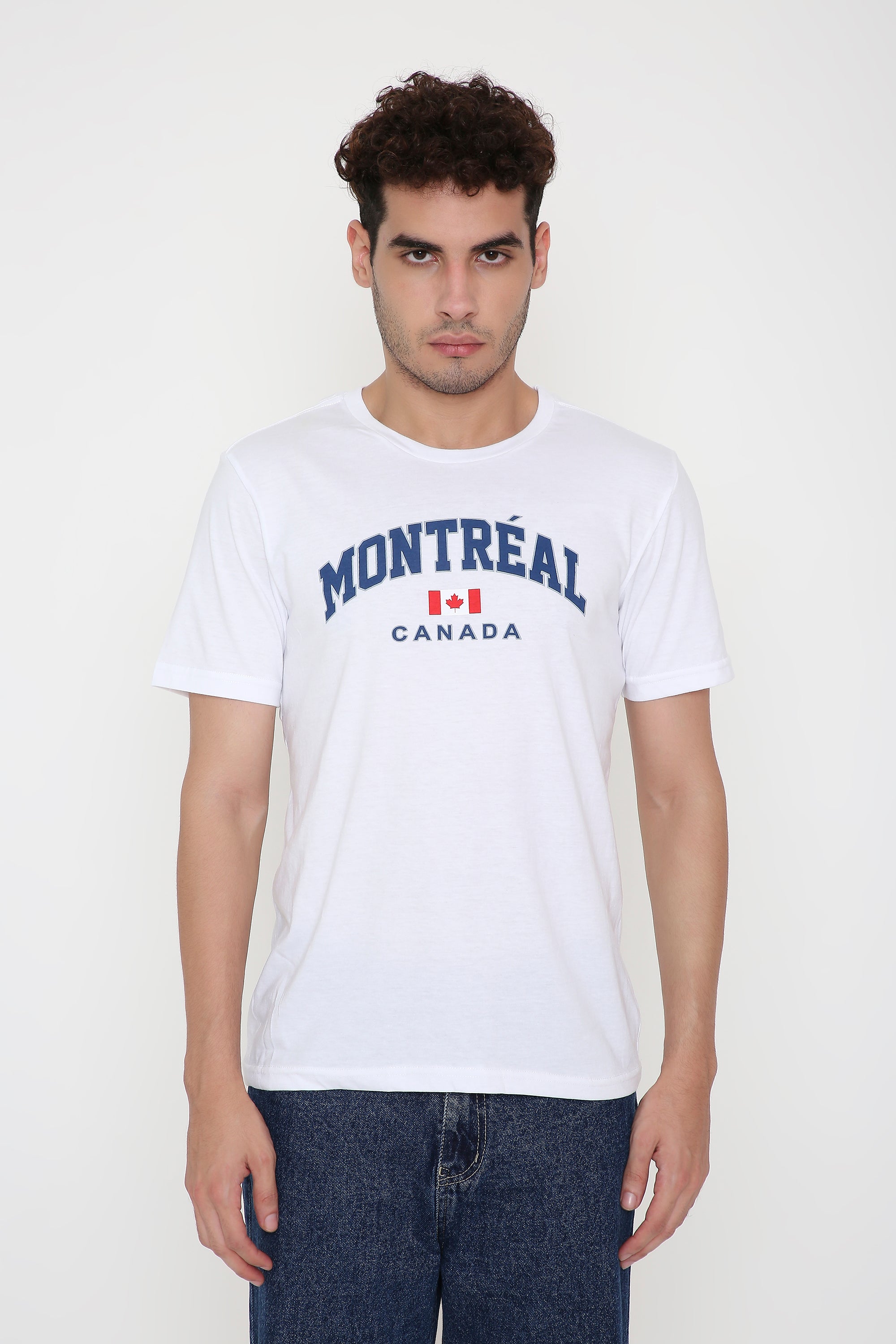 Montréal Canada Print Men's T-Shirt in White