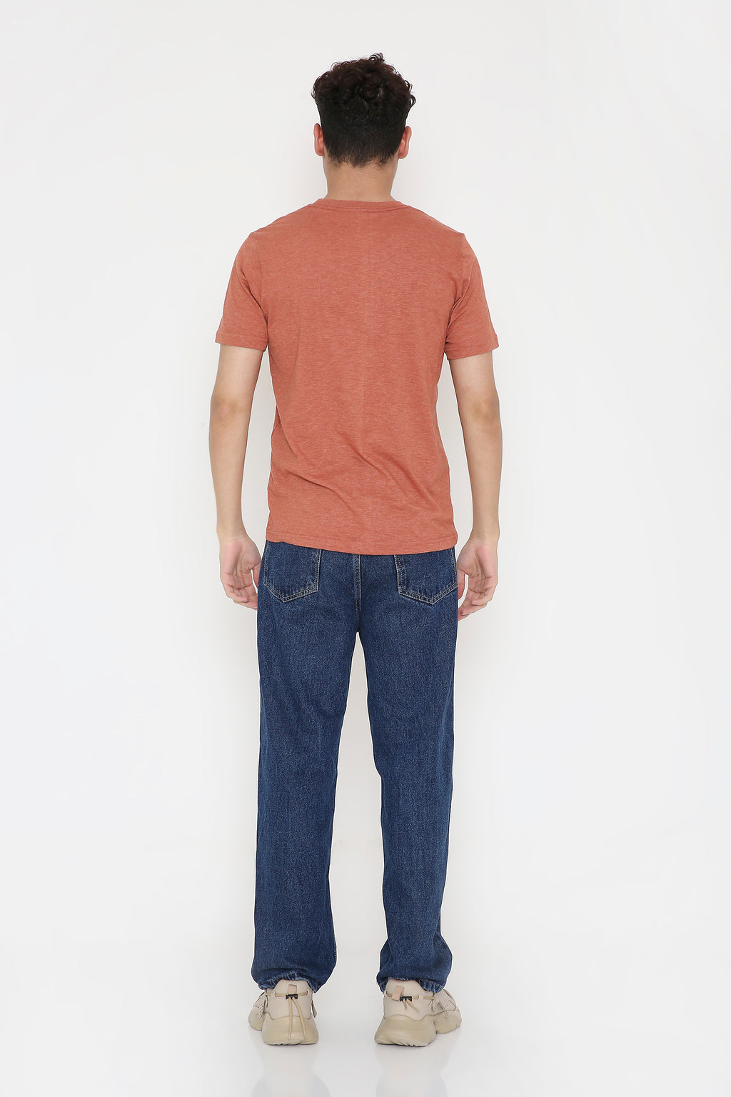 Montreal Classic Print Men's T-shirt in Rust Melange