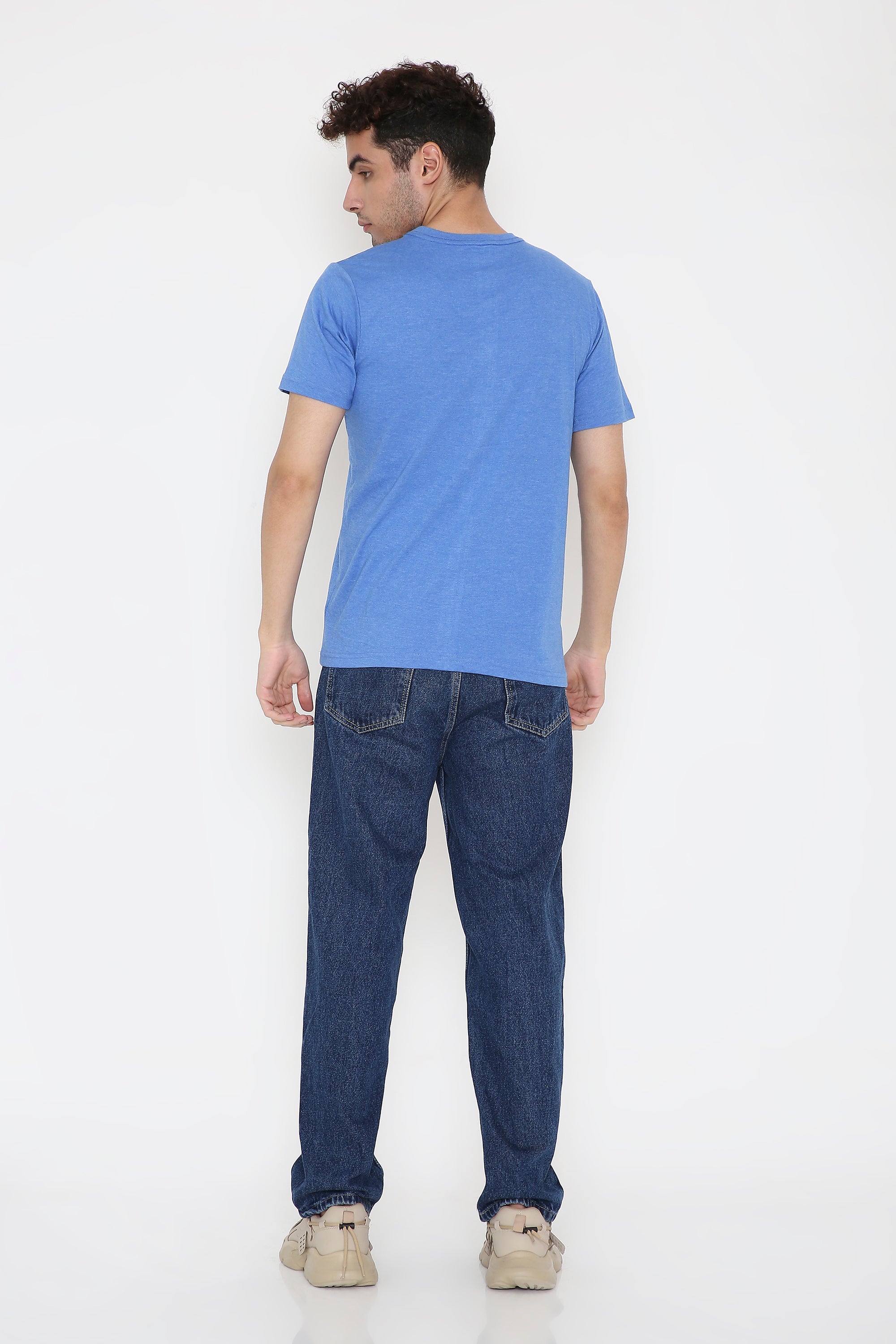 Montréal Canada Print Men's T-Shirt in Royal Blue Melange