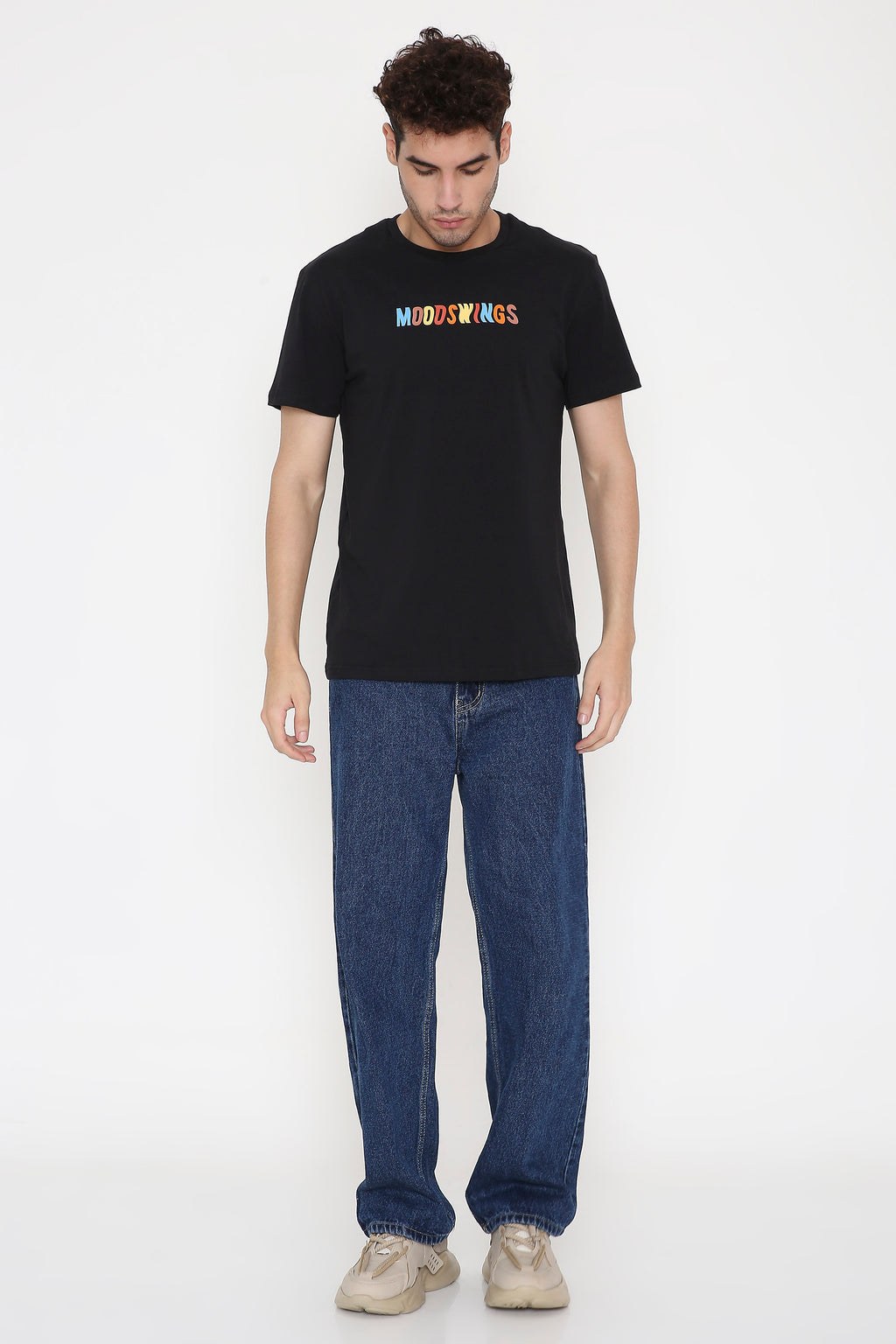 MOODSWINGS Print Men's T-shirt in Black