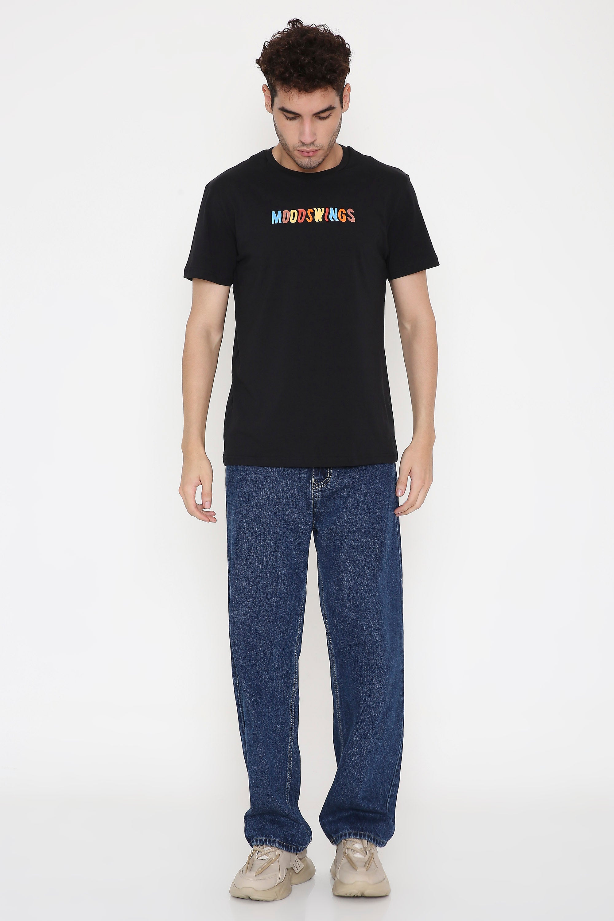 MOODSWINGS Print Men's T-shirt in Black