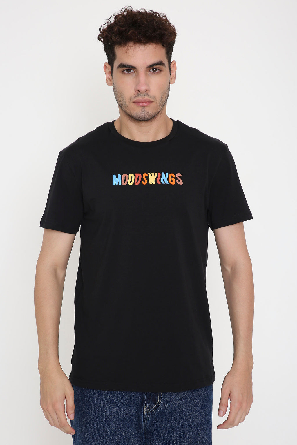 MOODSWINGS Print Men's T-shirt in Black