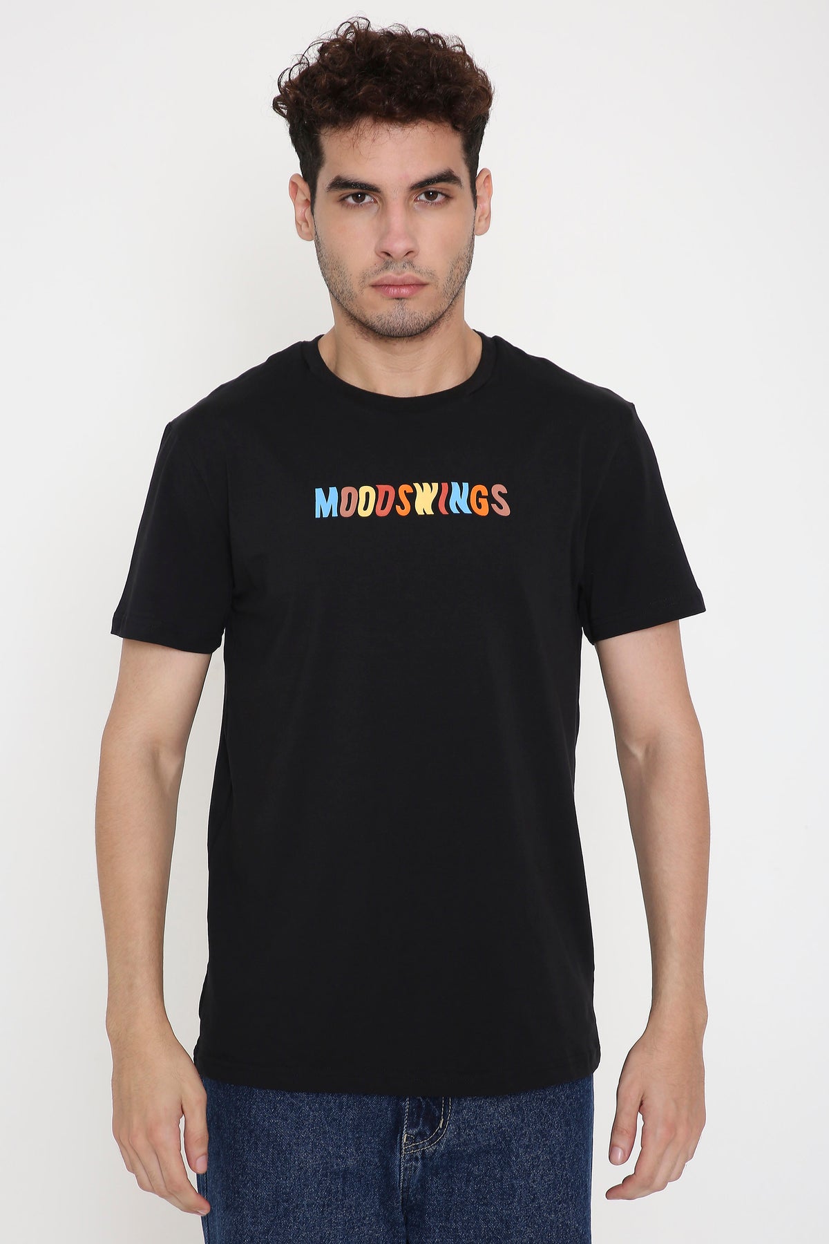 MOODSWINGS Print Men's T-shirt in Black
