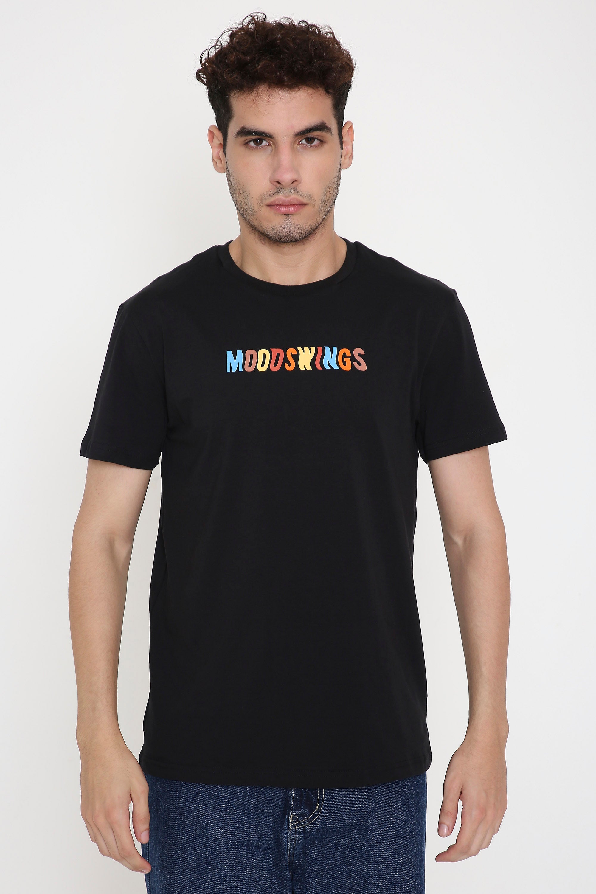 MOODSWINGS Print Men's T-shirt in Black